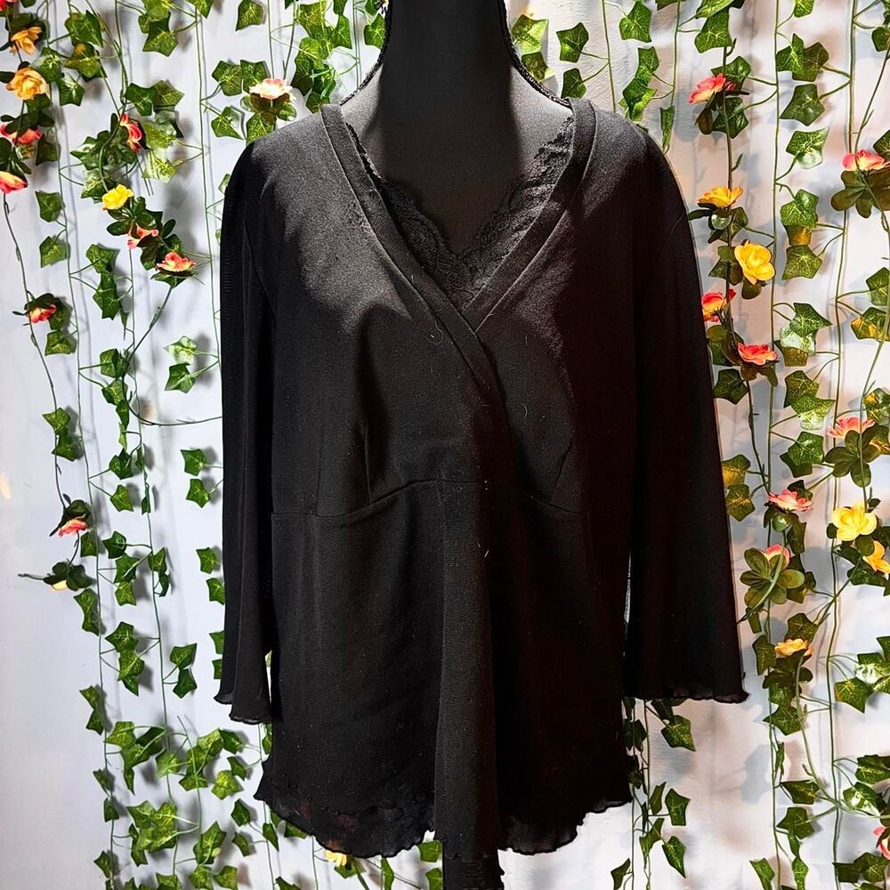 Worthington Women's Black Blouse 1X